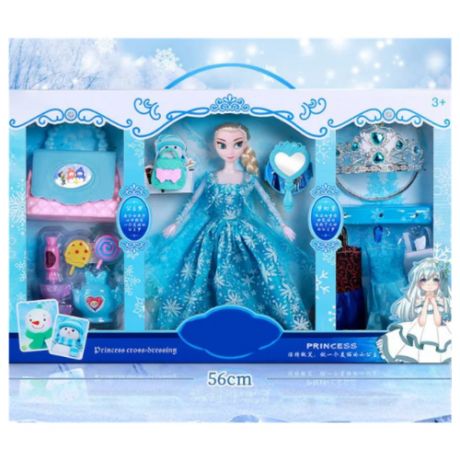 Набор игровой ХС для девочки, кукла Эльза с аксессуарами ( корона , платья , зеркало )