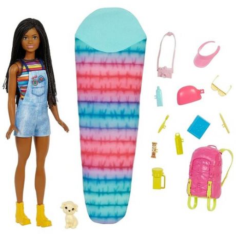Mattel Barbie Бруклин Кемпинг (кукла с питомцем и аксессуарами) HDF74