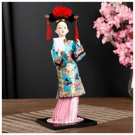 Кукла коллекционная "Китаянка в национальном платье с письмом" 32х12,5х12,5 см