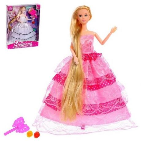 Кукла-модель шарнирная «Стефания» в платье с аксессуарами, микс