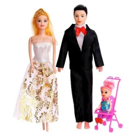 Набор кукол «Большая семья» с аксессуарами, микс