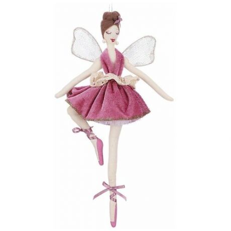Кукла на ёлку "Фея - балерина буффа" (Variation), полиэстер, розовая, 30 см, Edelman