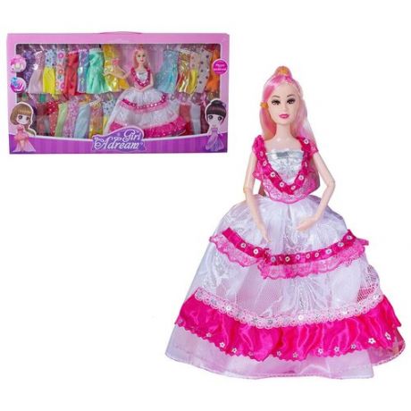 Кукла модница Принцесса 29 см с набором одежды с гардеробом с нарядами 660A1 Tongde