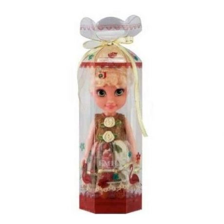 Кукла Emily мини в прозрачной коробочке (блондинка, двухцветное платье) 16,5см ABtoys QJ086D