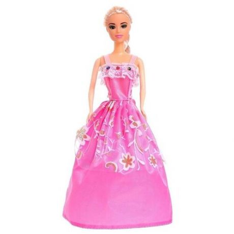 Кукла-модель «Сандра» в платье с длинными волосами, микс