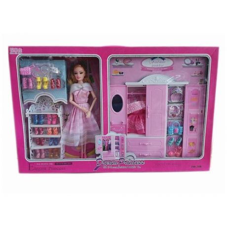 Кукла Dream Prencess AMD-296 в наборе с аксессуарами, мебелью, одеждой и обувью