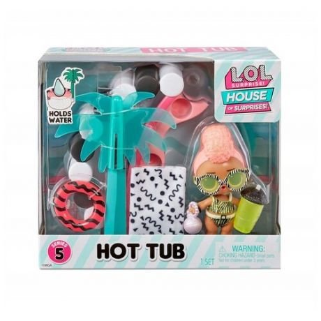ЛОЛ Игровой набор "Кукла с мебелью - Джакузи", серия 5, LOL Surprise! House of Surprises - Hot Tub