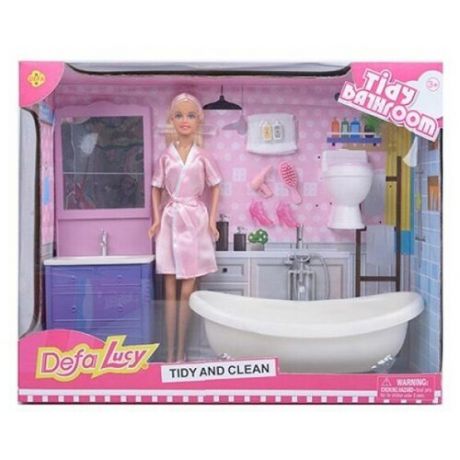 Кукла Defa Lucy Ванная комната, 29 см, 8436