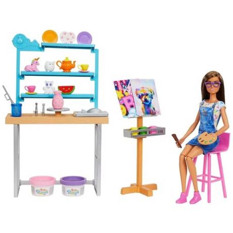 Игровой набор Barbie Create art studio, Творческая студия, HCM85