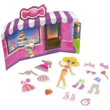 HAPPY VALLEY Магнитный набор с куклой, фоном и наклейками "Сладкая штучка" 3747260