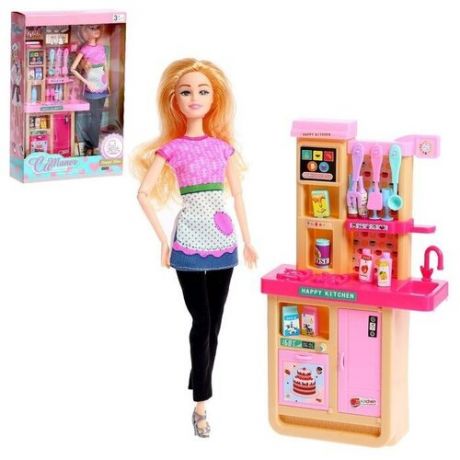 Кукла-модель шарнирная «Кондитер Мария» с мебелью и аксессуарами, микс