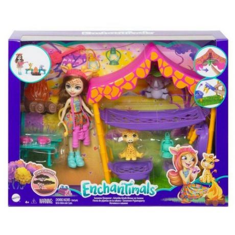 Игровой набор Enchantimals "Ночёвка в саванне с Гризельдой Жираффи" Mattel