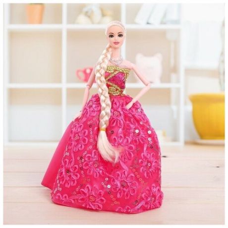 Кукла-модель шарнирная Алла в платье, микс 4407681 .