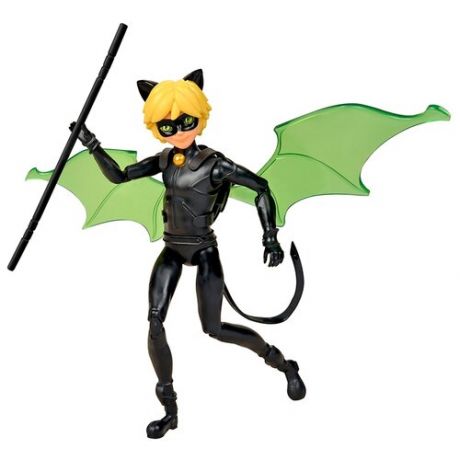 Кукла Playmates TOYS Miraculous Cat Noir With Battle Wings, 12 см, 50403