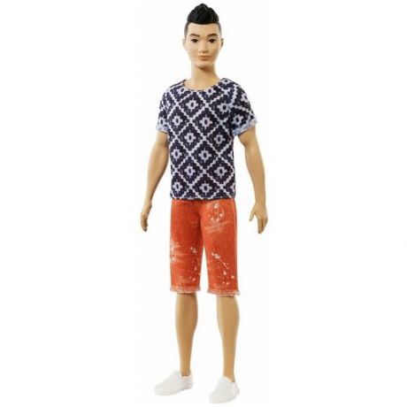 Кукла-мальчик КЕН в оранжевых джинсовых шортах 115 серия FASHIONISTAS