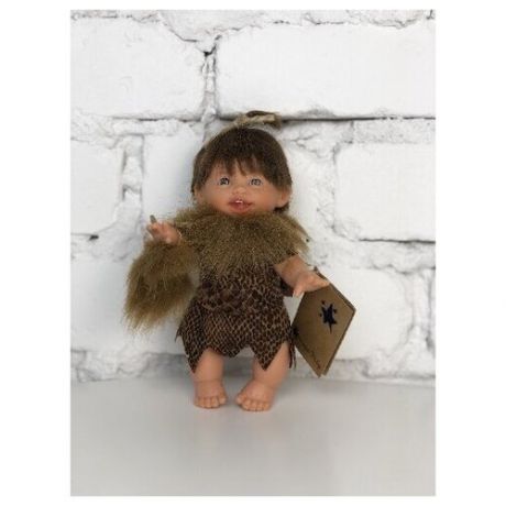 Кукла Lamagik "Гном-троглодит", девочка в темном, улыбается, 18 см, арт. 145-6
