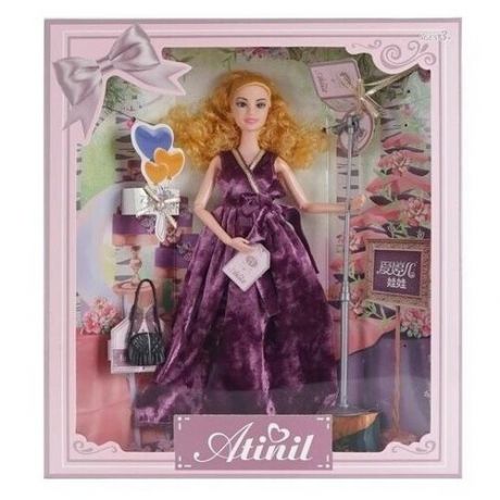 Кукла Atinil. Фиолетовая феерия в темно-фиолетовом платье с аксессуарами, 28см - Junfa Toys [WJ-21533]