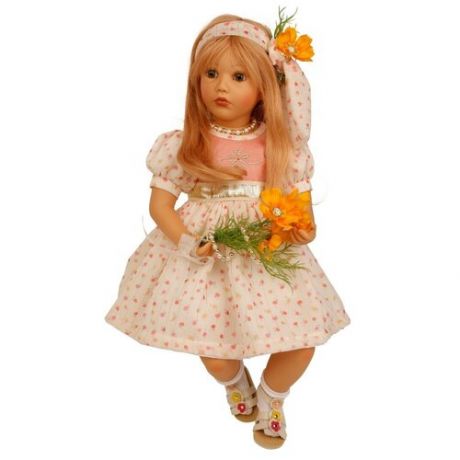 Кукла Schildkrot Carolina von Sybille Sauer (Шильдкрет Каролина с цветами от Сибил Зауэр)