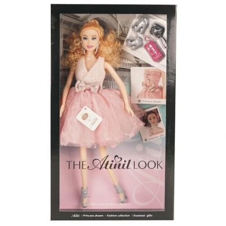 Кукла Junfa Atinil Модный показ (в розовом платье с кружевной юбкой) в наборе с аксессуарами, 28см Junfa WJ-21560/1