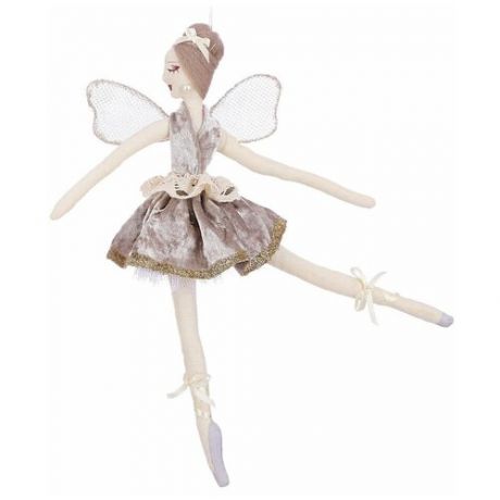 Кукла на ёлку "Фея - балерина буффа" (Enl’air), полиэстер, серебристая, 30 см, Edelman