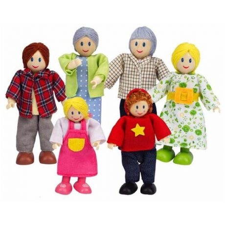 Набор мини-кукол Hape Happy Family Caucasian, E3500