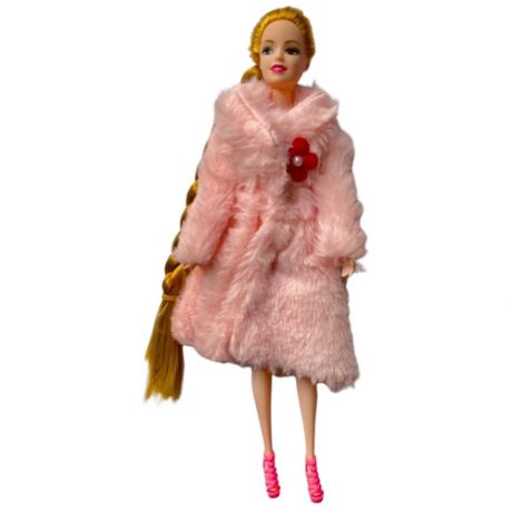 Игрушка для девочек Кукла Адель (в розовой шубе)