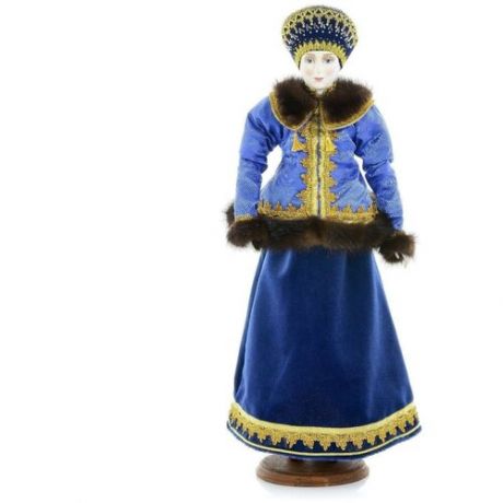 Интерьерная фарфоровая кукла "Василиса зима"