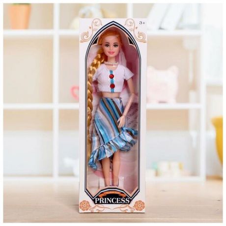 Кукла-модель шарнирная Оля в платье, микс 5066322 .