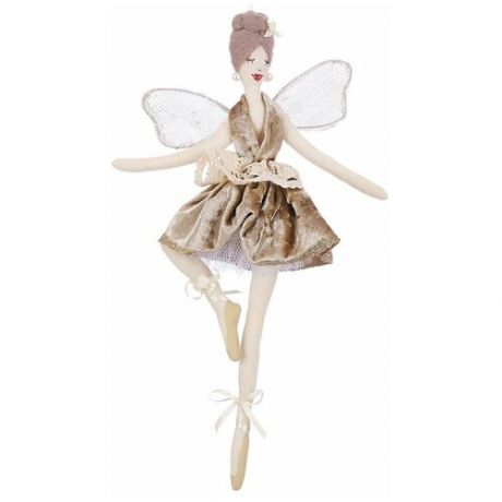 Кукла на ёлку "Фея - балерина буффа" (Variation), полиэстер, золотистая, 30 см, Edelman