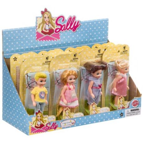 Набор кукол 5.5" Sally, 12 штCRD 9,2x3,8x18,5 см, 4 вида, арт. 7752-С (комплект, без разделения)