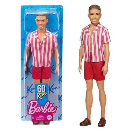 Кукла Кен Barbie 60th Anniversary Полосатая рубашка