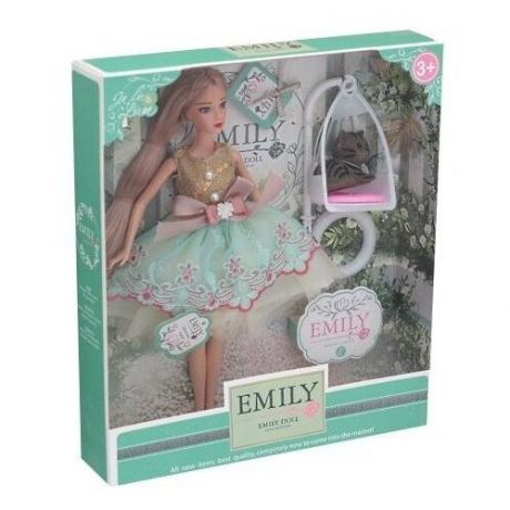 Кукла ABtoys Emily Мятная серия с подвесными качелями и аксессуарами 30см WJ-12661