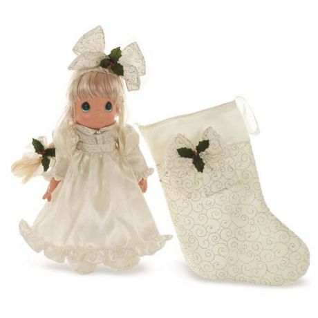 Кукла Precious Moments "Рождественский элегантный сапожок с куклой" 40 см 1219