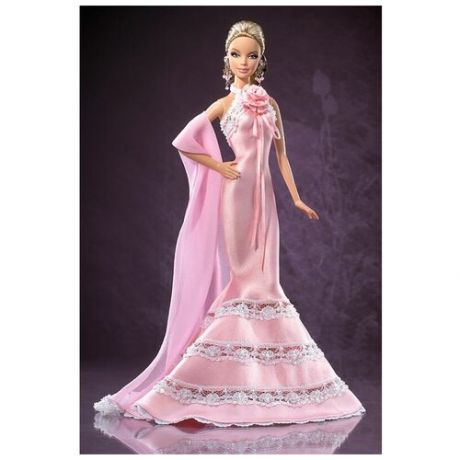 Кукла Barbie Badgley Mischka (Барби в розовом платье от дизайнеров Бадли Мишка)