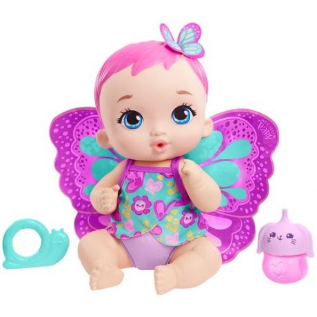 Кукла MY GARDEN BABY Малышка-фея Цветочная забота (розовая) GYP10