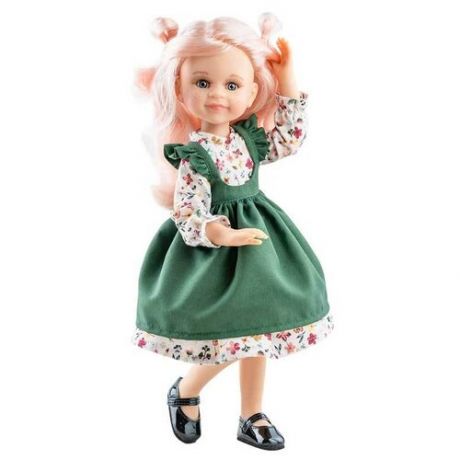 Кукла Paola Reina Клео в платье с зеленым передником, 32 см, 04853