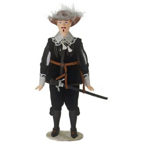 Кукла коллекционная Потешного промысла в мужском придворном костюме 17 века. Швед.