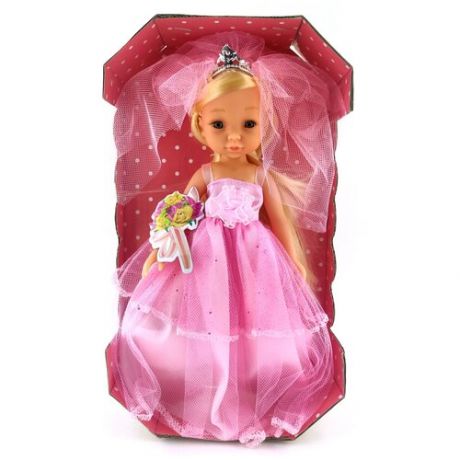 "Кукла ""невеста"" 25см, в розовом платье."