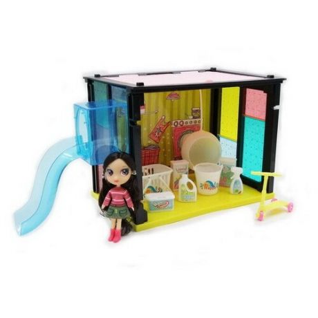 Игровой набор Abtoys В гостях у куклы "Модный дом" в наборе с куклой и мебелью, 35 деталей