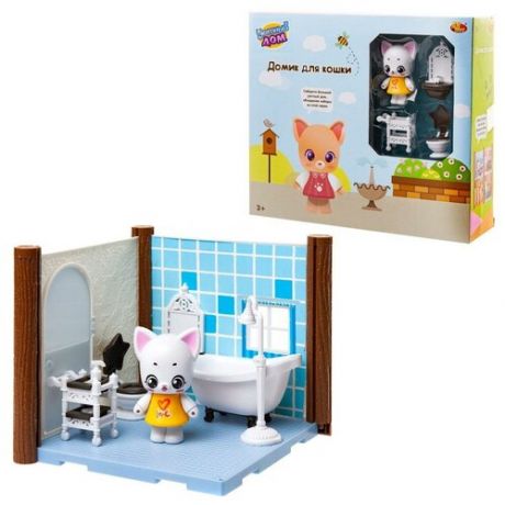 Игровой набор ABtoys Уютный дом Домик для кошки. Ванная комната