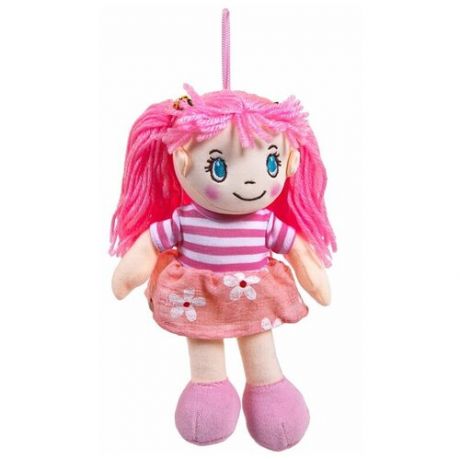 Кукла ABtoys Мягкое сердце, мягконабивная в розовом платье, 20 см