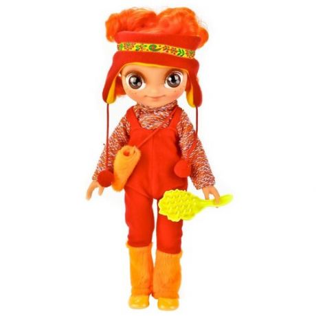 Интерактивная кукла Карапуз Сказочный патруль Алёнка в зимней одежде, 33 см, SP0117-A-RU-W