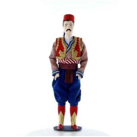 Кукла коллекционная Потешного промысла в мужском стилизованном костюме. Хорватия