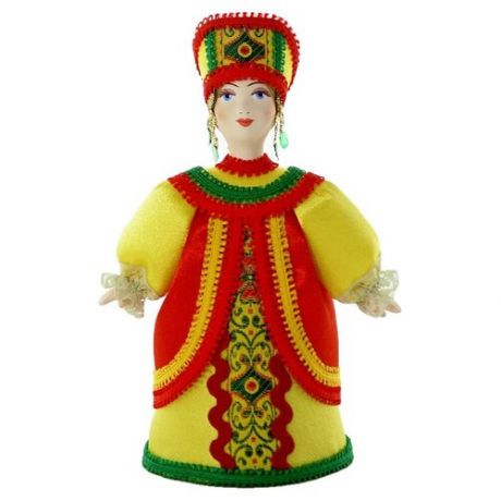 Кукла коллекционная Потешного промысла девушка в праздничном костюме.