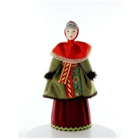 Кукла коллекционная Потешного промысла Мещанка в зимней одежде.
