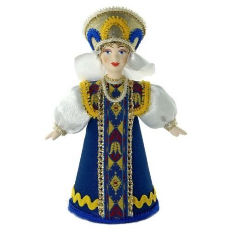Кукла коллекционная фарфоровая в Княжеском праздничном костюме.