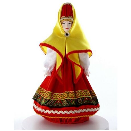 Кукла коллекционная Потешного промысла женщина в традиционном летнем костюме.