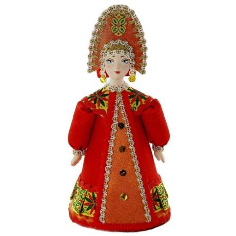 Кукла коллекционная Потешного промысла девушка в русском костюме (стилизация).