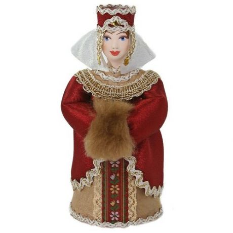 Кукла коллекционная Потешного промысла Княжна в традиционном русском наряде с муфтой
