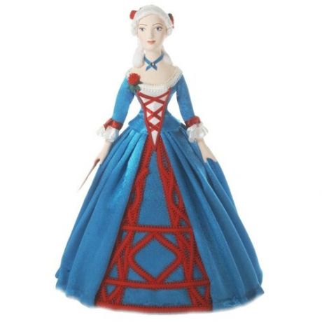 Кукла коллекционная фарфоровая Дама в маскарадном платье.